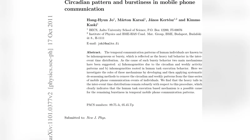 Circadian pattern and burstiness in mobile phone communication