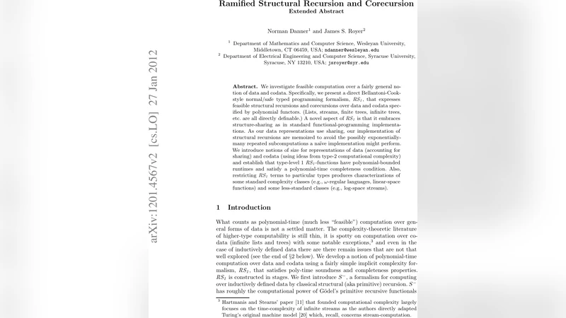 Ramified Structural Recursion and Corecursion