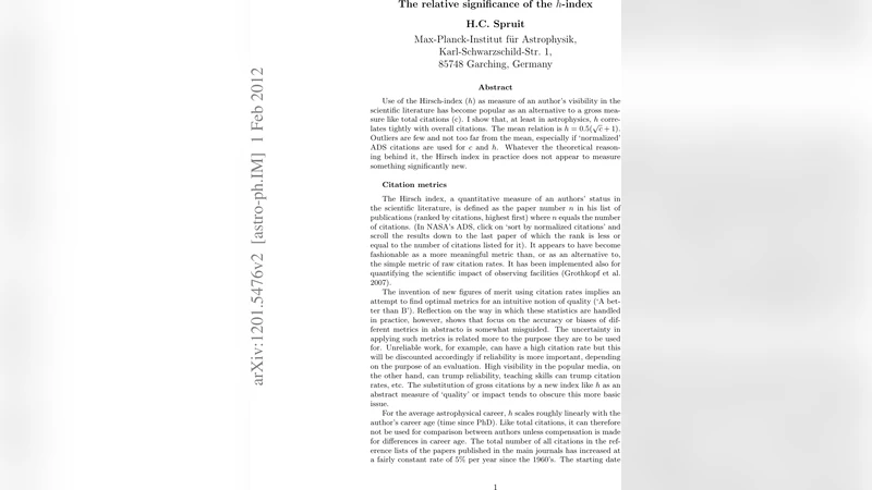 The relative significance of the H-index