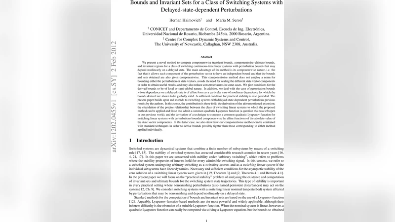Bounds and Invariant Sets for a Class of Switching Systems with   Delayed-state-dependent Perturbations