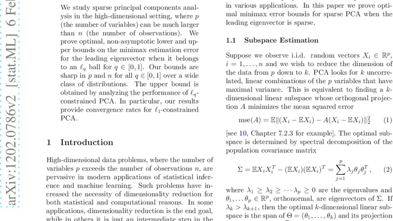 Minimax Rates of Estimation for Sparse PCA in High Dimensions