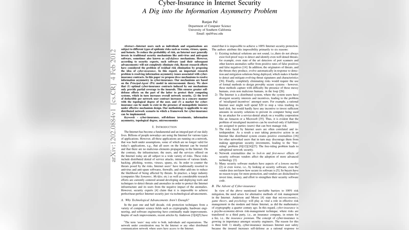 Cyber-Insurance in Internet Security: A Dig into the Information   Asymmetry Problem