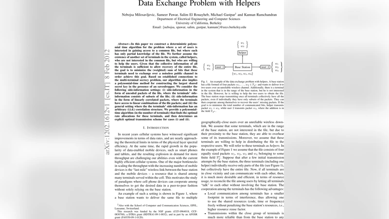 Data Exchange Problem with Helpers