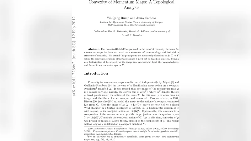Convexity of Momentum Maps: A Topological Analysis