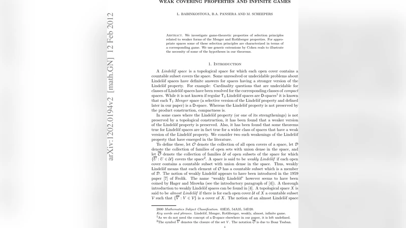 Weak covering properties and infinite games