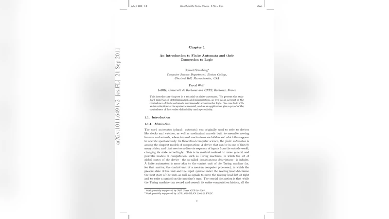 An introduction to finite automata and their connection to logic