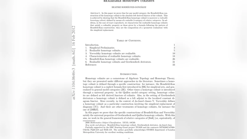 Realizable homotopy colimits