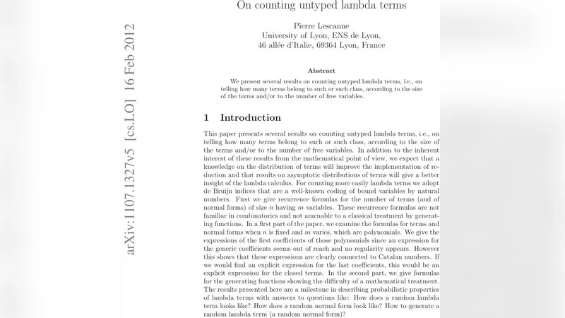 On counting untyped lambda terms