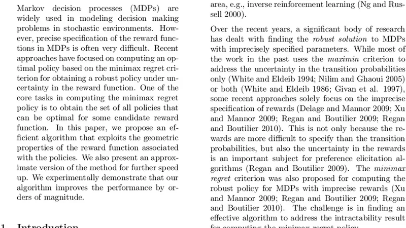 A Geometric Traversal Algorithm for Reward-Uncertain MDPs