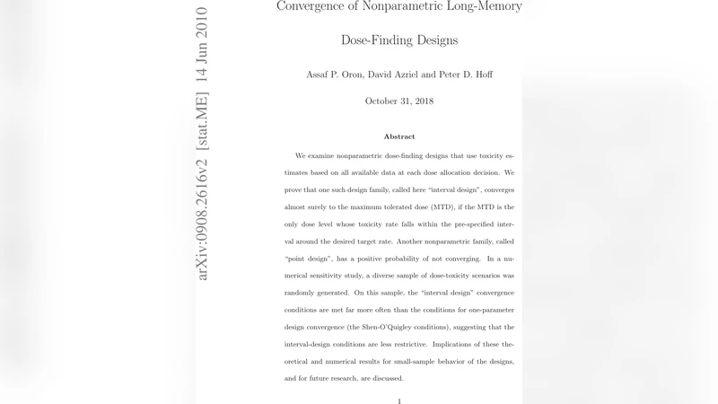Convergence of Nonparametric Long-Memory Phase I Designs