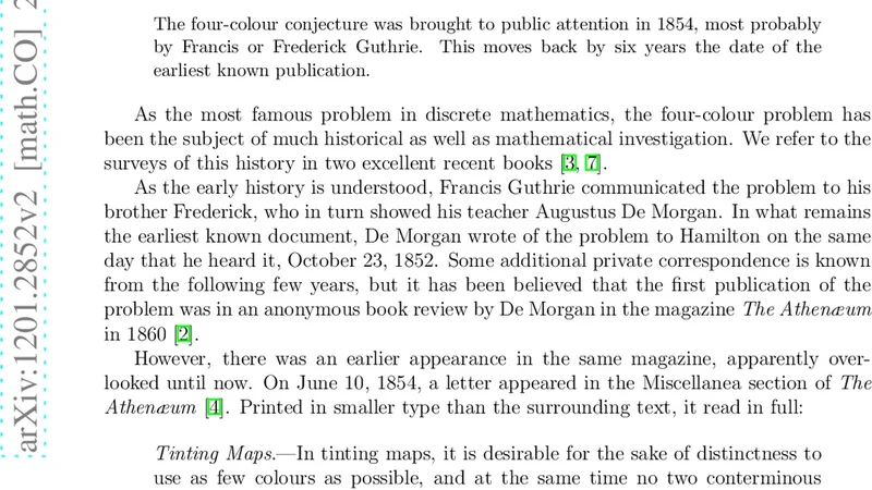 A note on the history of the four-colour conjecture