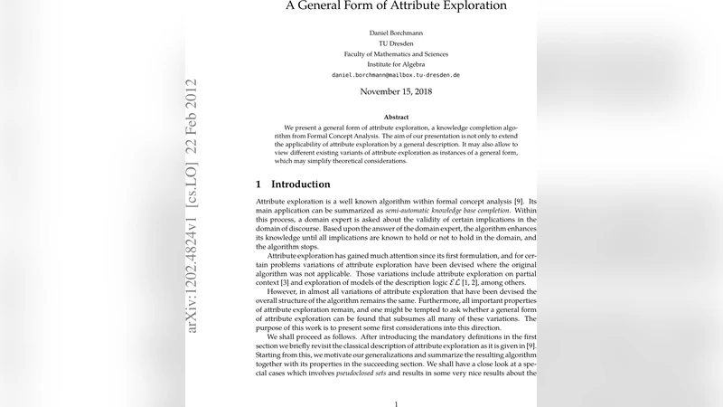 A General Form of Attribute Exploration