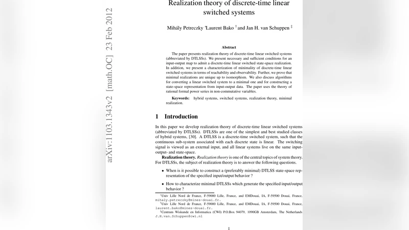Realization theory of discrete-time linear switched systems