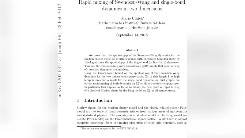 Rapid mixing of Swendsen-Wang and single-bond dynamics in two dimensions