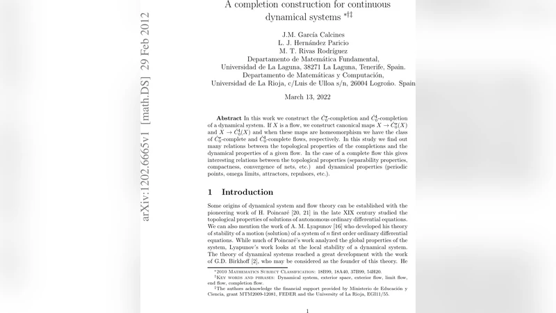A completion construction for continuous dynamical systems