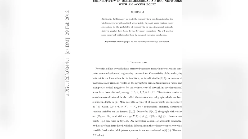 Connectivity in one-dimensional ad hoc networks with an access point