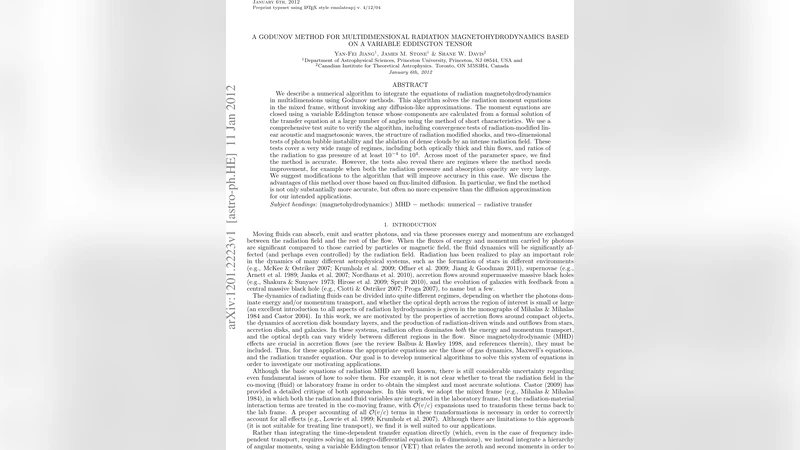 A Godunov Method for Multidimensional Radiation Magnetohydrodynamics   based on a variable Eddington tensor