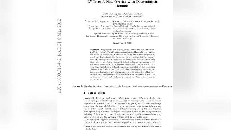 D$^2$-Tree: A New Overlay with Deterministic Bounds