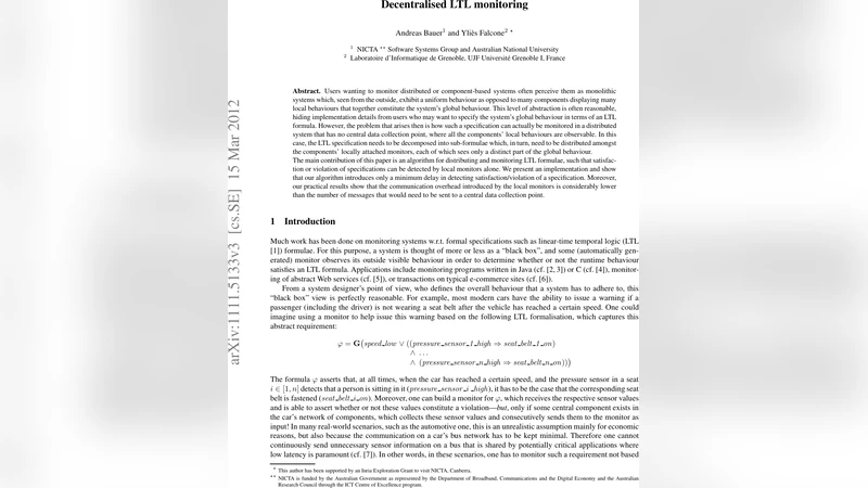 Decentralised LTL Monitoring