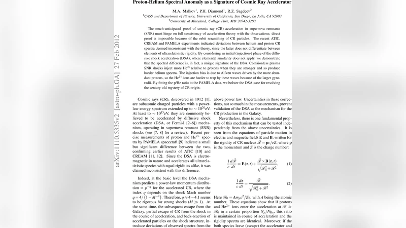 Proton-Helium Spectral Anomaly as a Signature of Cosmic Ray Accelerator