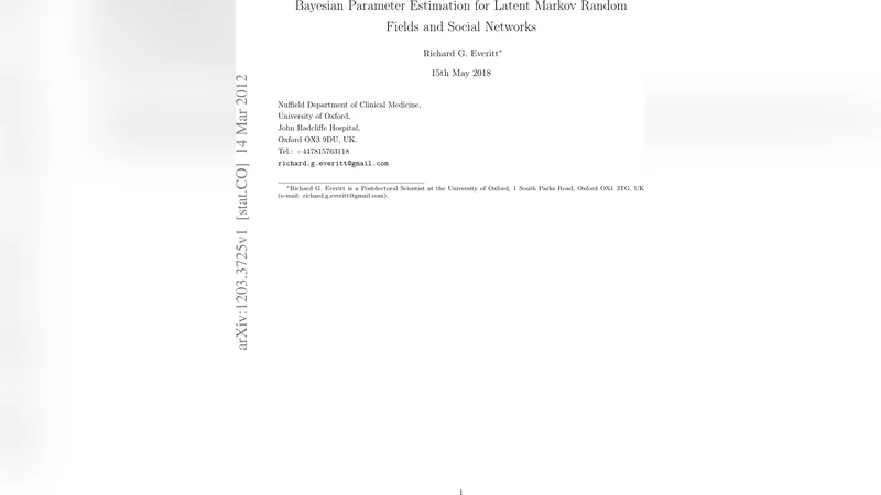 Bayesian Parameter Estimation for Latent Markov Random Fields and Social   Networks