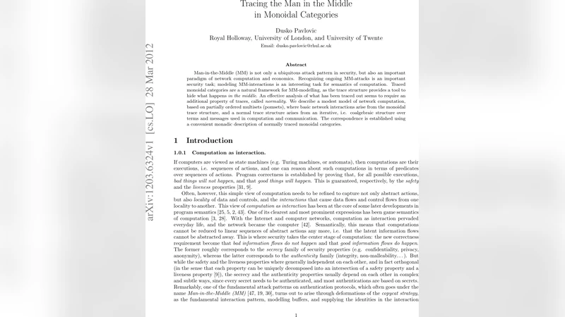 Tracing the Man in the Middle in Monoidal Categories