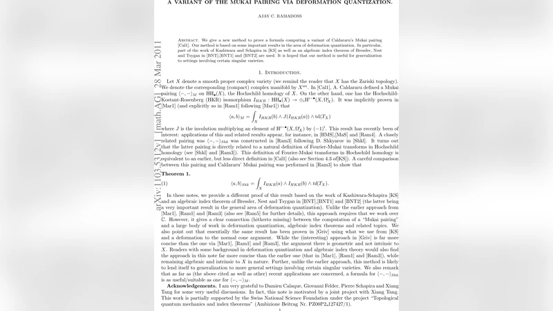 A variant of the Mukai pairing via deformation quantization