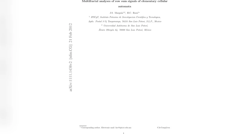 Multifractal analyses of row sum signals of elementary cellular automata
