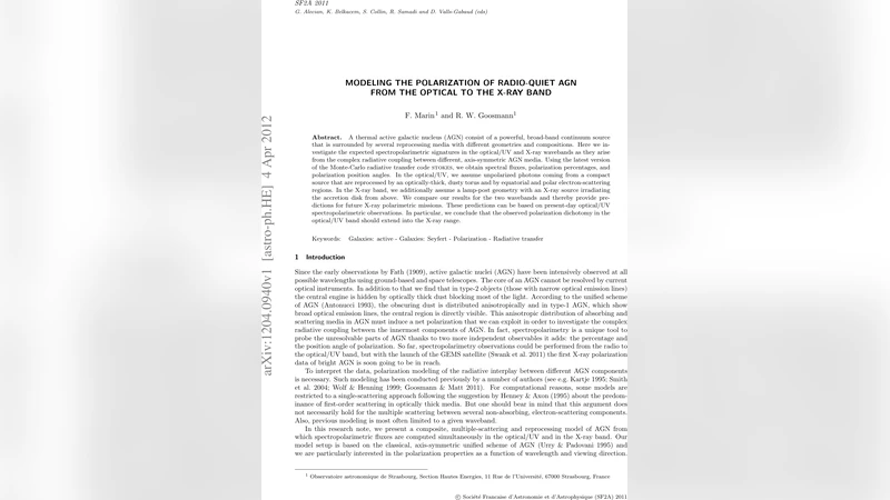 Modeling the polarization of radio-quiet AGN from the optical to the   X-ray band