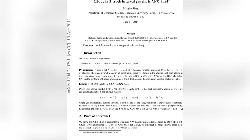Clique in 3-track interval graphs is APX-hard