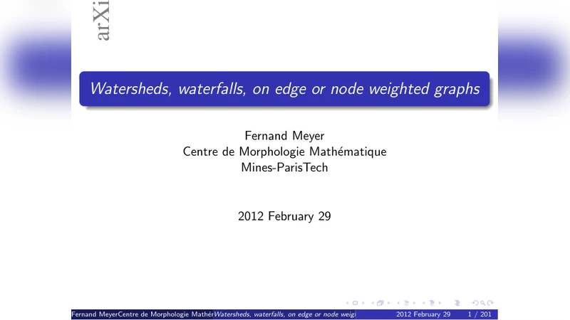 Watersheds, waterfalls, on edge or node weighted graphs