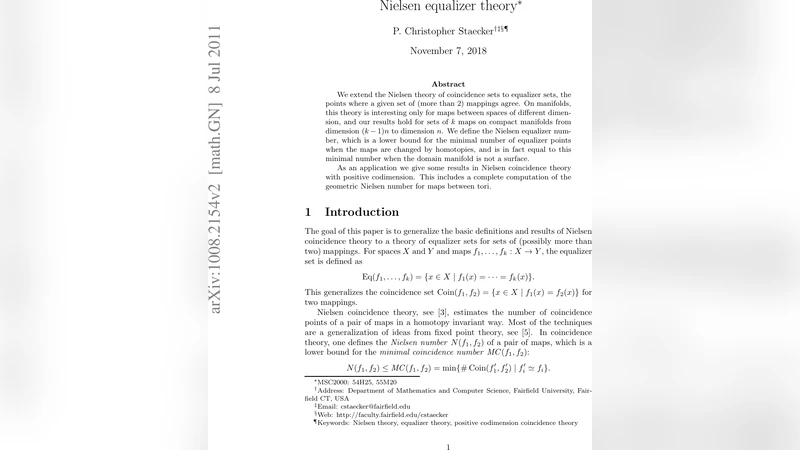 Nielsen equalizer theory