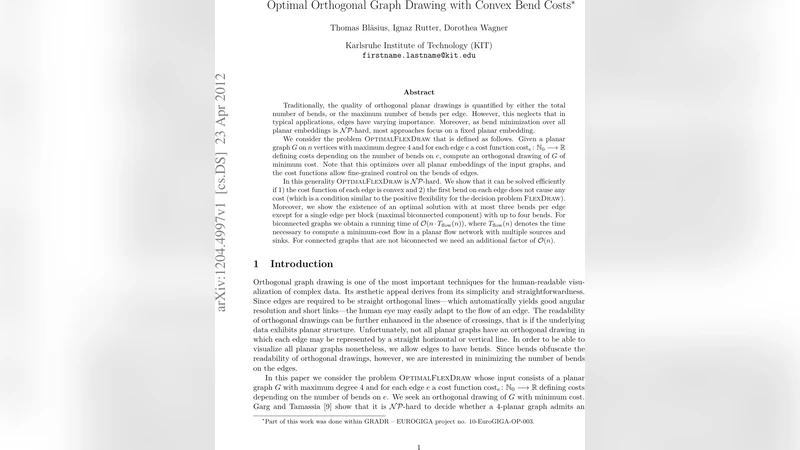 Optimal Orthogonal Graph Drawing with Convex Bend Costs