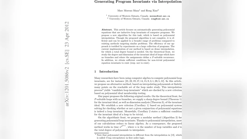 Generating Program Invariants via Interpolation