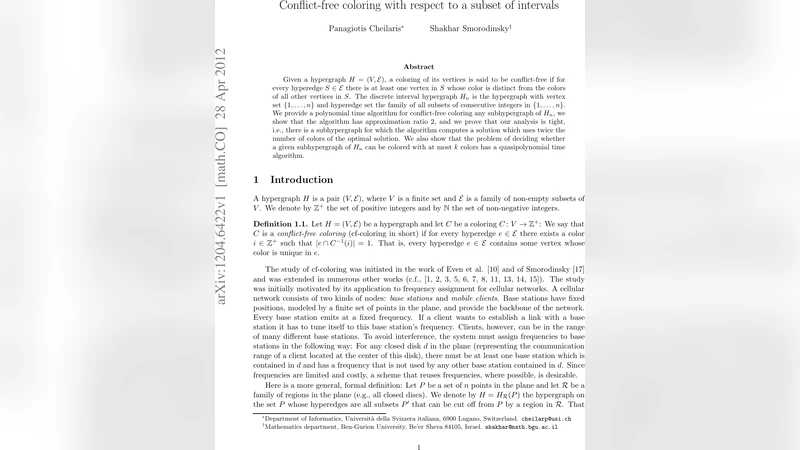 Conflict-free coloring with respect to a subset of intervals