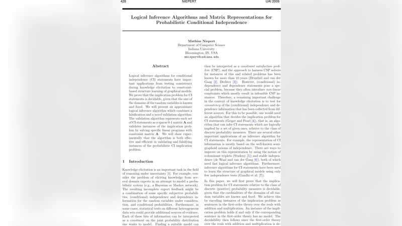 Logical Inference Algorithms and Matrix Representations for   Probabilistic Conditional Independence