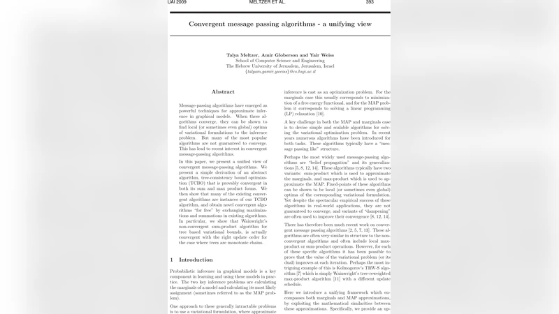 Convergent message passing algorithms - a unifying view