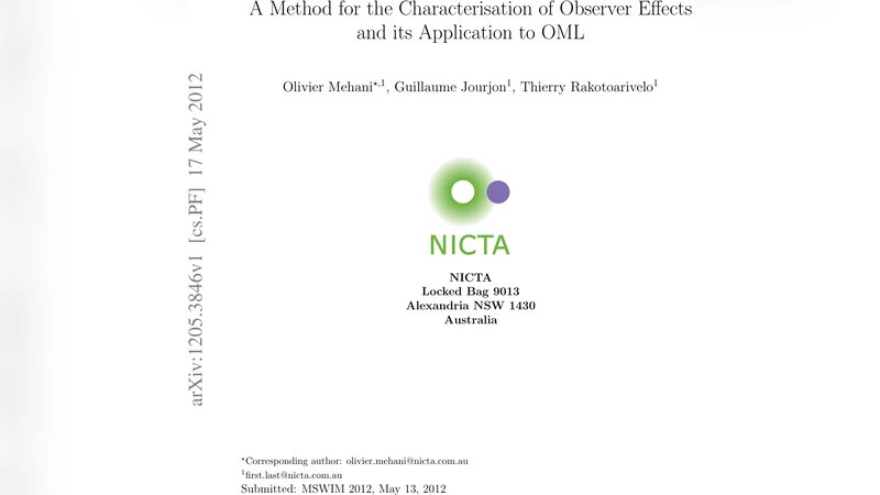 A Method for the Characterisation of Observer Effects and its   Application to OML