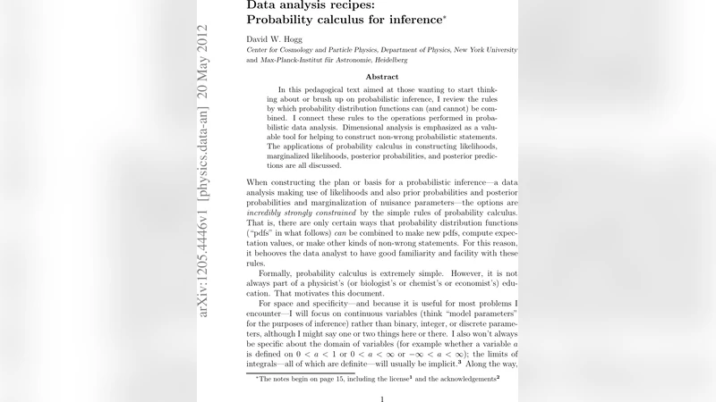 Data analysis recipes: Probability calculus for inference