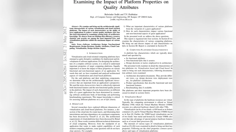 Examining the Impact of Platform Properties on Quality Attributes