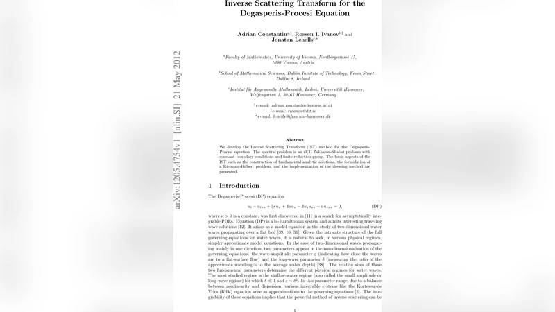Inverse Scattering Transform for the Degasperis-Procesi Equation