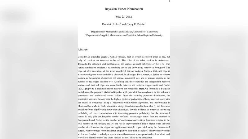 Bayesian Vertex Nomination