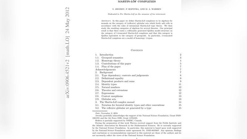 Martin-L"of Complexes