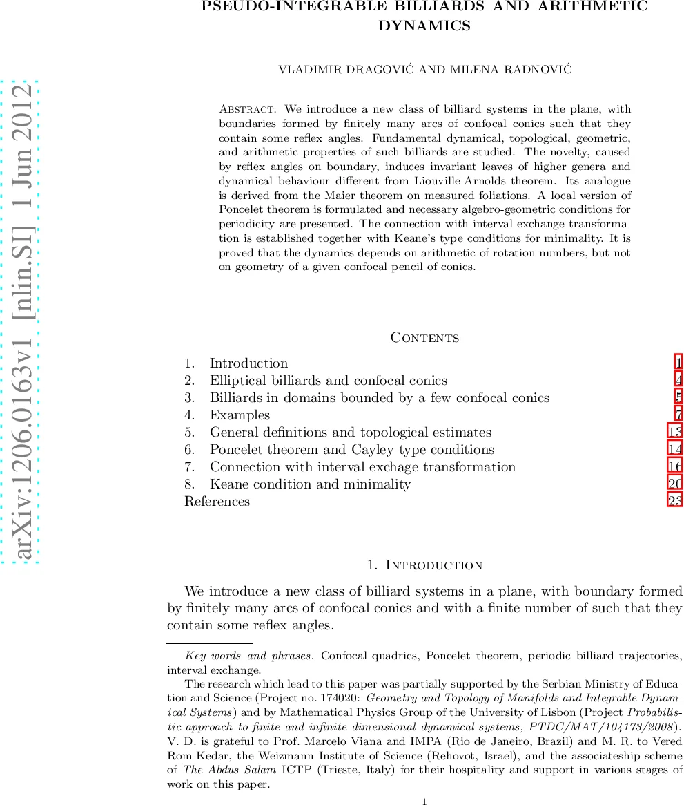 Pseudo-integrable billiards and arithmetic dynamics