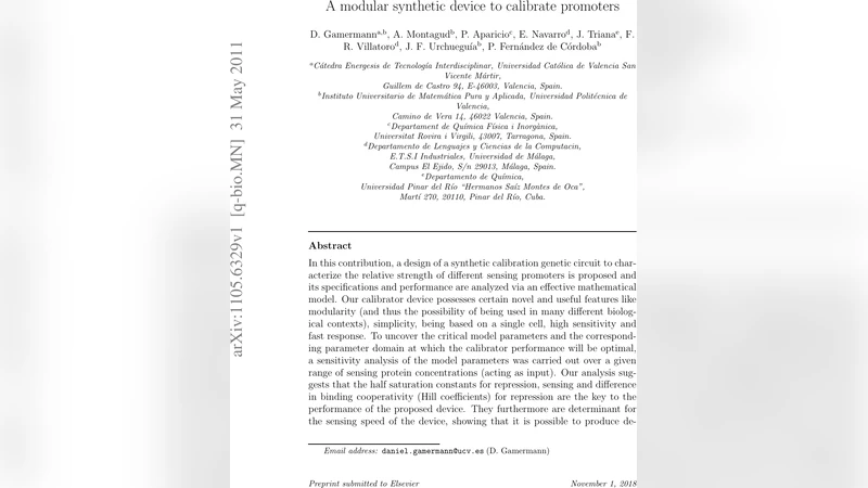 A modular synthetic device to calibrate promoters