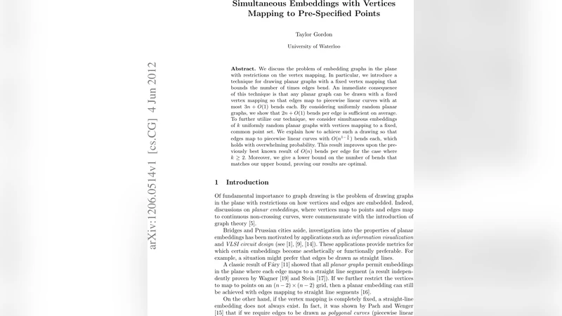 Simultaneous Embeddings with Vertices Mapping to Pre-Specified Points