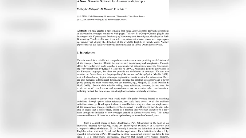 A Novel Semantic Software for Astronomical Concepts