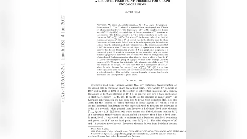 A Brouwer fixed point theorem for graph endomorphisms