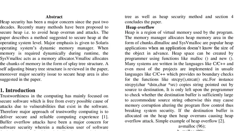 A Novel Advanced Heap Corruption and Security Method