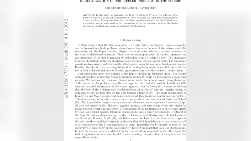 Regularization of the Kepler problem on the Sphere